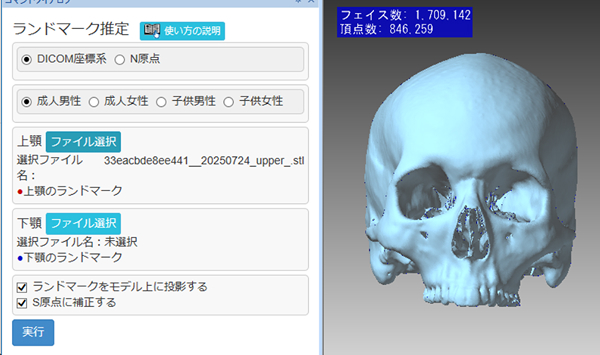 図：ランドマーク推定画面イメージ