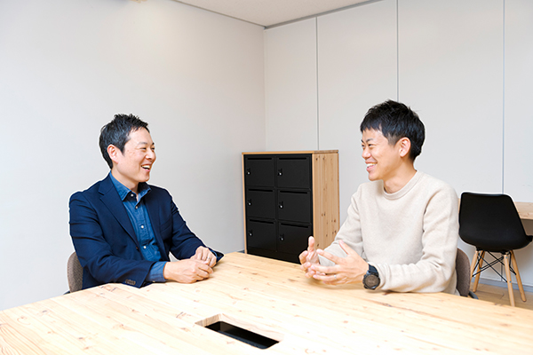 写真:稲葉と田中